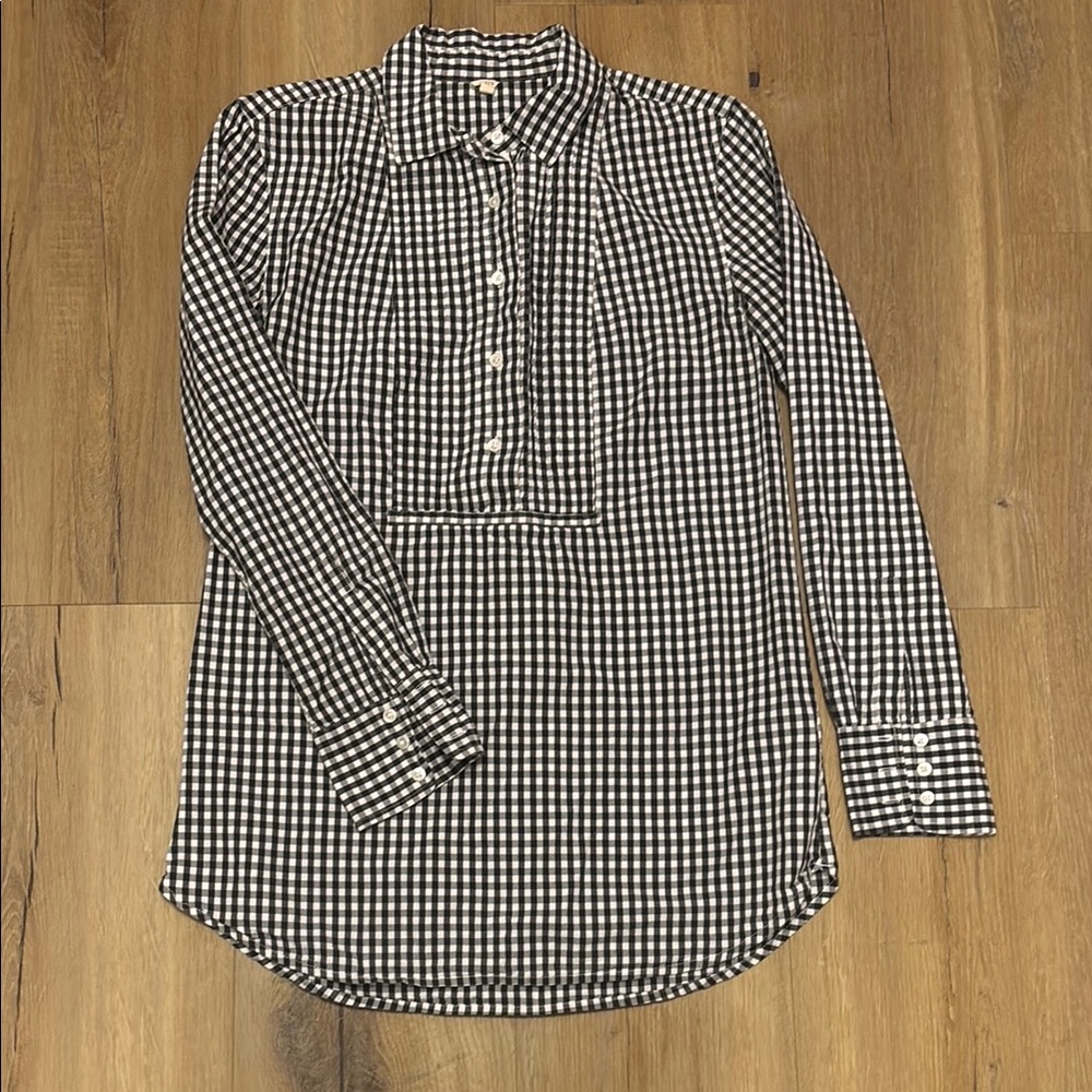 Black and White Checkered Men's Shirt